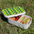 Lunch Box Food Container Authentic Wood Strap Cutlery Brazil Flag Abstract