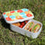 Lunch Box Food Container Snack Picnic Authentic Wood Strap Cutlery Flowers
