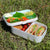 Lunch Box Food Container Snack Picnic Authentic Wood Strap Cutlery Leaf