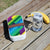 Lunch Box Food Container Snack Picnic Authentic Wood Strap Cutlery Rainbow