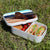 Lunch Box Food Container Snack Picnic Authentic Wood Strap Cutlery Rocky Human