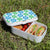 Lunch Box Food Container Snack Picnic Authentic Wood Strap Cutlery Snowflakes