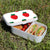 Lunch Box Food Container Snack Picnic Authentic Wood Strap Cutlery Strawberries