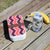 Lunch Box Food Container Picnic Authentic Wood Strap Cutlery Zigzag Pink Purple