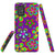 Purple Floral Design Protective Phone Case