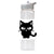 Water Bottle 750ml with Straw and Handle Drink Bottle, Black Cat