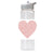 Water Bottle 750ml with Straw and Handle Drink Bottle, Heart
