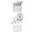 Water Bottle 750ml with Straw and Handle Drink Bottle, Lion